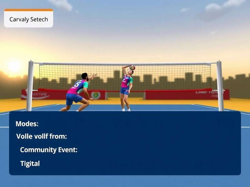 Elite Volley India gameplay screenshot showing volleyball action